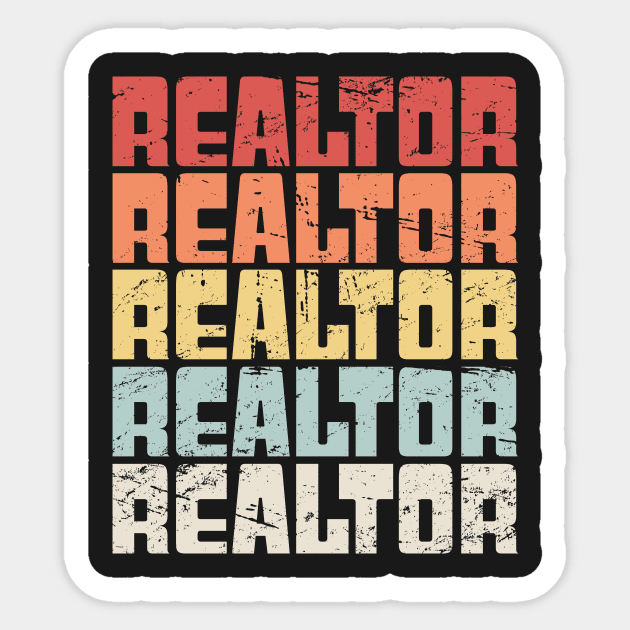 Retro 70s REALTOR Text Sticker by MeatMan